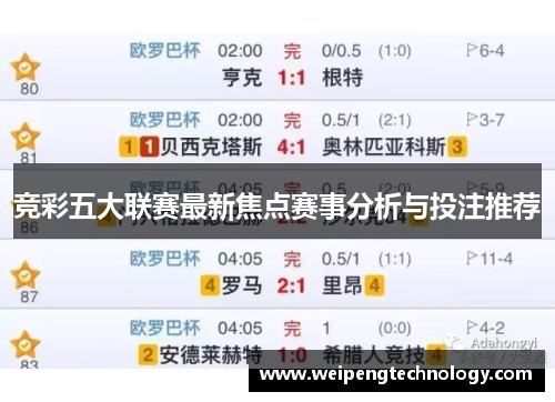 竞彩五大联赛最新焦点赛事分析与投注推荐